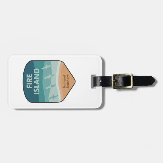 Vuurzee Nationale Seashore New York Seagulls Bagagelabel (Voorkant horizontaal)