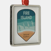 Vuurzee Nationale Seashore New York Seagulls Metalen Ornament (Rechts)