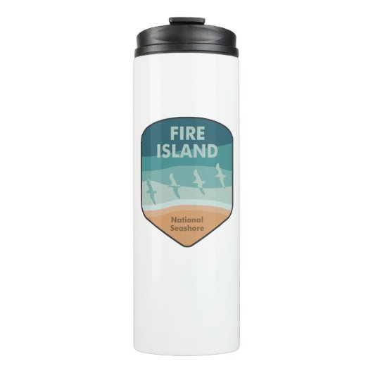 Vuurzee Nationale Seashore New York Seagulls Thermosbeker (Voorkant)