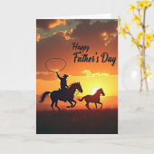 Vuurzee Vaderdag Paarden Kaart (Gele Bloem)