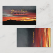 Vuurzon over bergen visitekaartje (Voorkant / Achterkant)