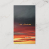 Vuurzon over bergen visitekaartje (Achterkant)