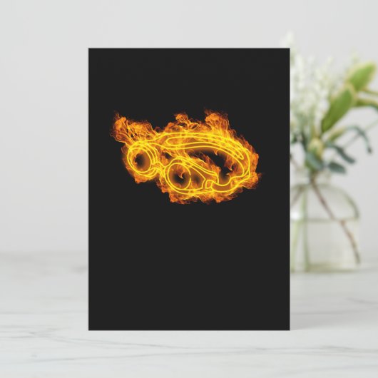 Vuurzwembad zwaait zwammen kaart (Staand voorkant)