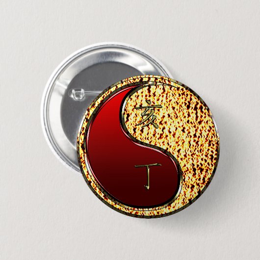 Vuurzwijn Ronde Button 5,7 Cm (Voorkant /achterkant)