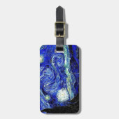 vVan Gogh Sterrennacht Fine Art Bagagelabel (Voorkant verticaal)