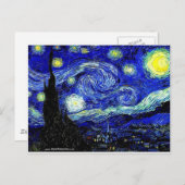 vVan Gogh Sterrennacht Fine Art Briefkaart (Voorkant / Achterkant)