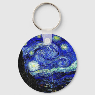 vVan Gogh Sterrennacht Fine Art Sleutelhanger