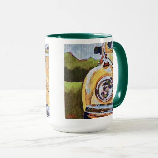 VW Bug Painting - Gift for VW Bug Lovers Mok (Voorkant rechts)