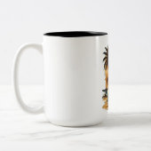  VW Bus Koffie Mok – Retro Beach Sunset Van (Links)