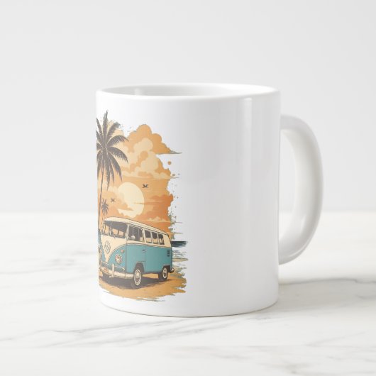 VW Bus Speciale Mok – Retro Beach Sunset (Voorkant rechts)