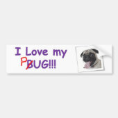 VW Fawn Pug Bumpersticker (Voorkant)