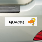 VW- Funny Big Headed Duck Cartoon Bumpersticker (Op auto)