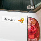 VW- Funny Big Headed Duck Cartoon Bumpersticker (Op Truck)