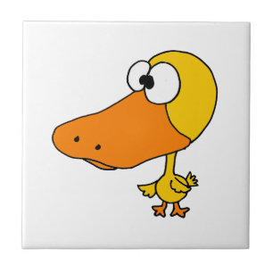 VW- Funny Big Headed Duck Cartoon Tegeltje
