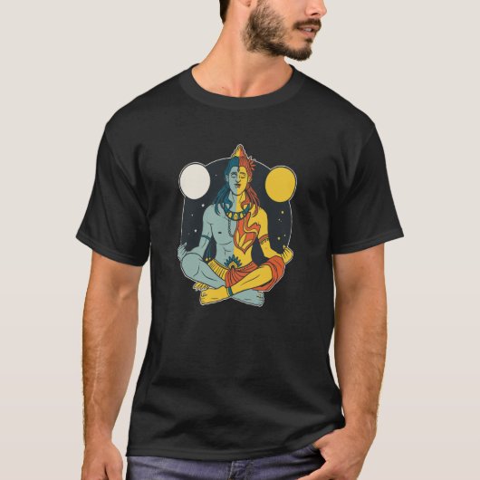 VXL India Proud God Hindi Sikh Moon Hindus Shiva M T-shirt (Voorkant)