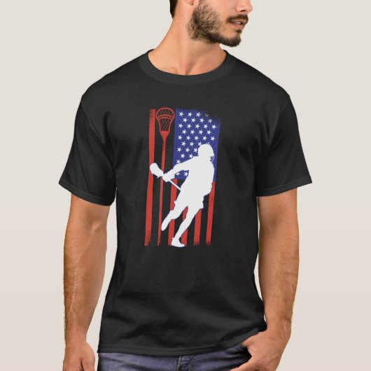 VXL Lacrosse Stick Intercrosse Team Sport American T-shirt (Voorkant)
