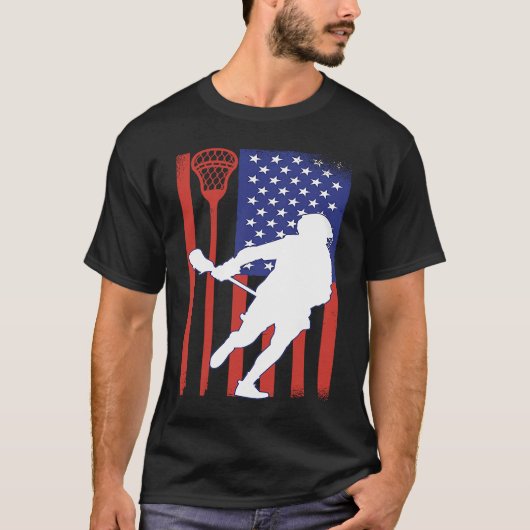 VXL Lacrosse Stick Intercrosse Team Sport American T-shirt (Voorkant)