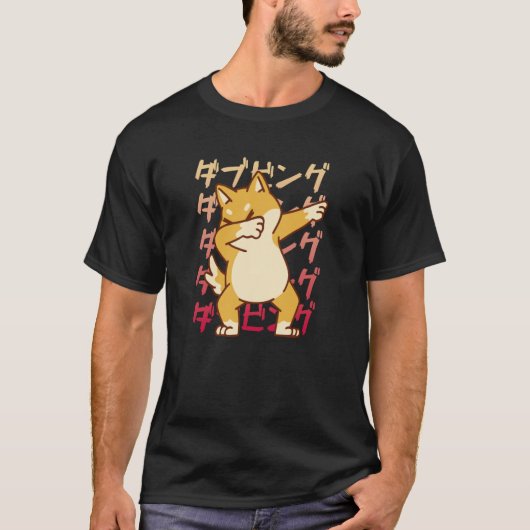 VXL Shiba Inu Uni Dog Dance Dabbed Smile Moves Dab T-shirt (Voorkant)