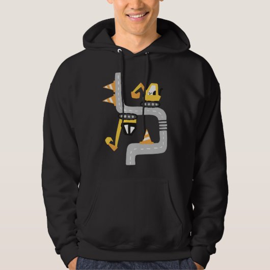 VXLS Construction Truck Excavator Concrete Mixer D Hoodie (Voorkant)