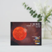 VY Canis Majoris Rode Hyperreus Ster Infographic Briefkaart (Staand voorkant)