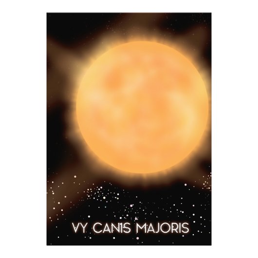 VY Canis Majoris Sun poster ruimtekunst. (Voorkant)