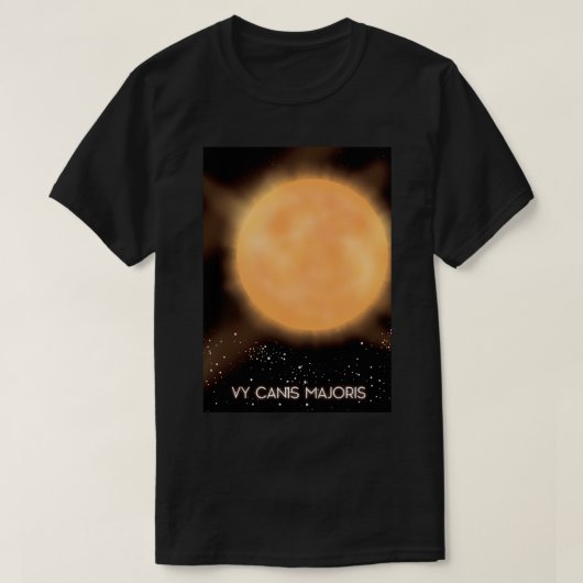 VY Canis Majoris Zon ruimte kunst poster. T-shirt (Design voorkant)