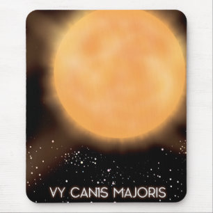 VY Canis Majoris Zon ruimte kunstposter. Muismat