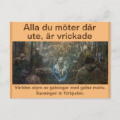 Vykort — Alla är vrickade Briefkaart (Voorkant)