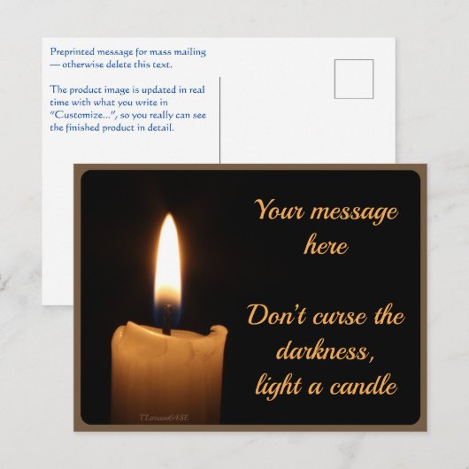 Vykort — Candle Briefkaart (Voorkant / Achterkant)