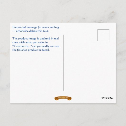 Vykort — Candle Briefkaart (Achterkant)