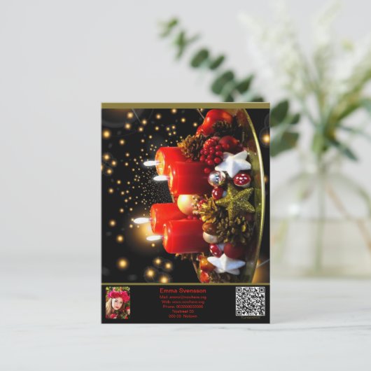 Vykort — Connect, Christmas Briefkaart (Staand voorkant)