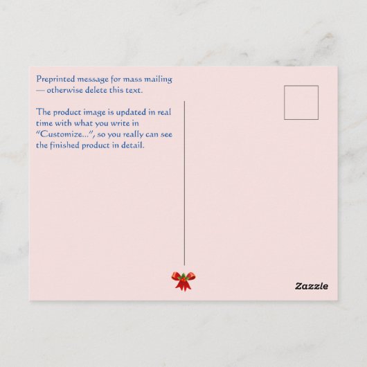 Vykort — Connect, Christmas Briefkaart (Achterkant)