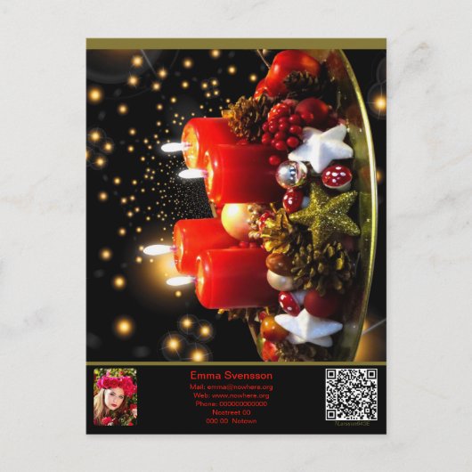 Vykort — Connect, Christmas Briefkaart (Voorkant)