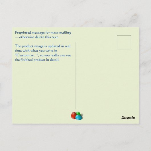 Vykort — Connect, Easter Briefkaart (Achterkant)