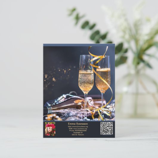 Vykort — Connect, Party Briefkaart (Staand voorkant)