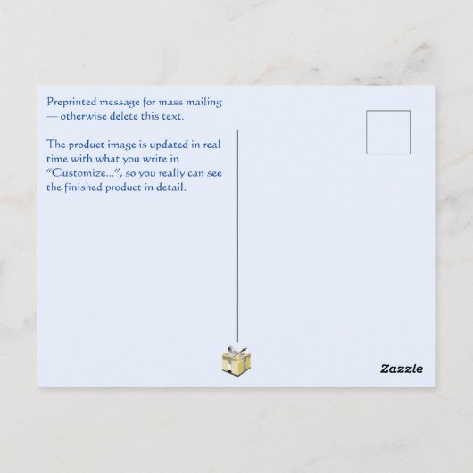 Vykort — Connect, Party Briefkaart (Achterkant)