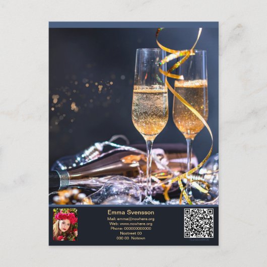 Vykort — Connect, Party Briefkaart (Voorkant)