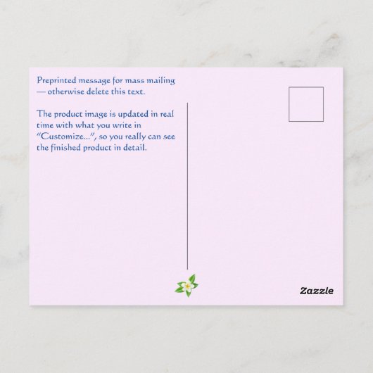 Vykort — Connect, Spa Briefkaart (Achterkant)