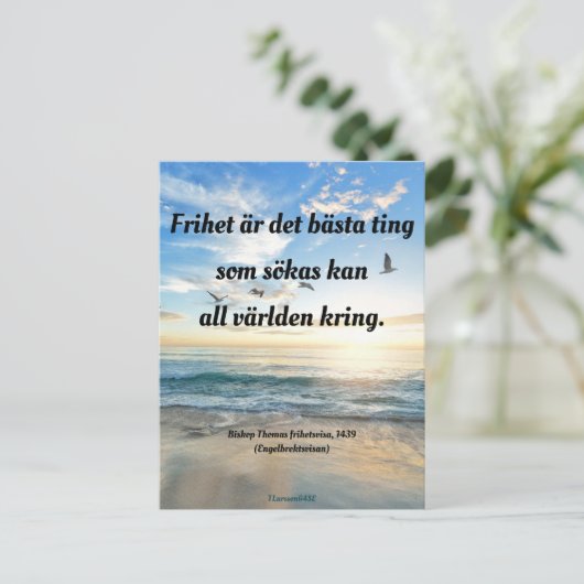 Vykort — Frihet Briefkaart (Staand voorkant)