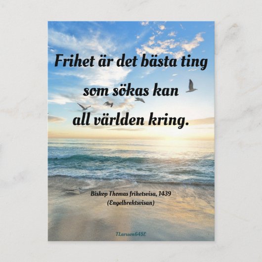 Vykort — Frihet Briefkaart (Voorkant)