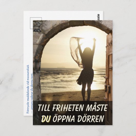 Vykort — Frihetens dörr Briefkaart (Voorkant / Achterkant)