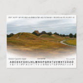 Vykort — Kungshögarna + runalfabetet Briefkaart (Voorkant)