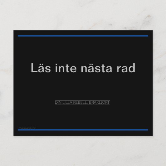 Vykort — Rebell Briefkaart (Voorkant)