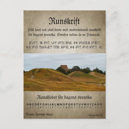 Vykort — Runskrift Briefkaart (Voorkant)