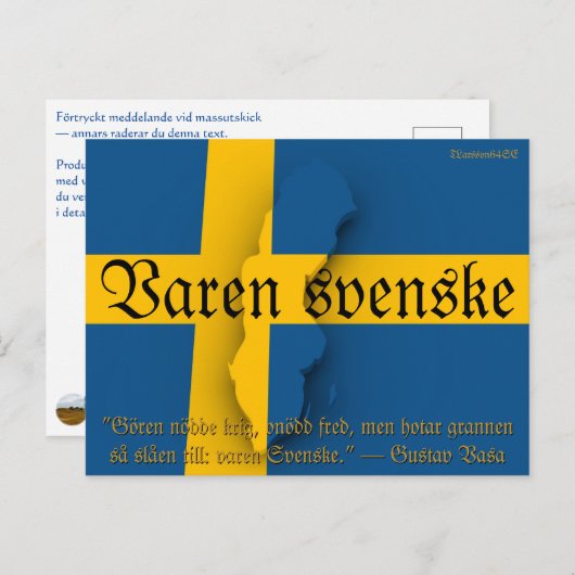 Vykort — Varen svenske Briefkaart (Voorkant / Achterkant)