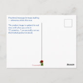 Vykort — Woman in red Briefkaart (Achterkant)