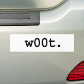 w00 t. bumpersticker (Op auto)