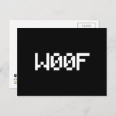 W00F [Dierengeluiden in leetspreken] Briefkaart (Voorkant / Achterkant)