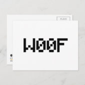 W00F [Dierengeluiden in leetspreken] Briefkaart (Voorkant / Achterkant)