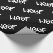 W00F [Dierengeluiden in leetspreken] Cadeaupapier (Hoek)